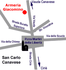Mappa di San Carlo Canavese