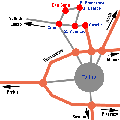Mappa Tangenziale di Torino